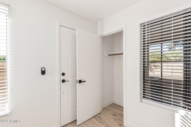 interior space featuring light wood-type flooring