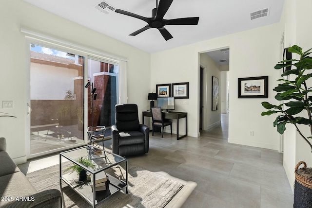 20475 E Indiana Ave, Queen Creek, AZ 85142 - living area with ceiling fan and baseboards