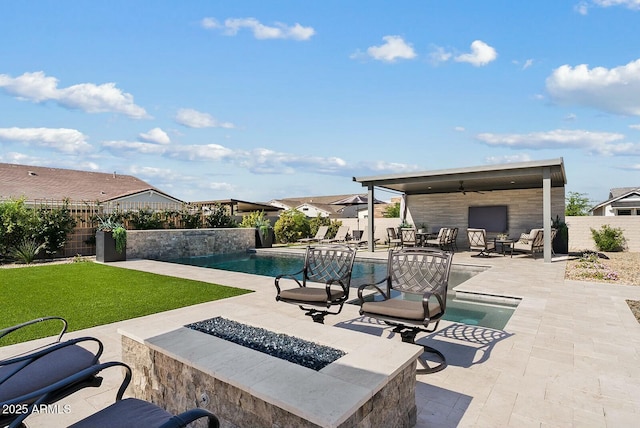 20475 E Indiana Ave, Queen Creek, AZ 85142 - view of patio / terrace with a fire pit