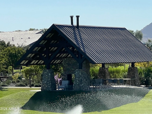 surrounding community with a gazebo