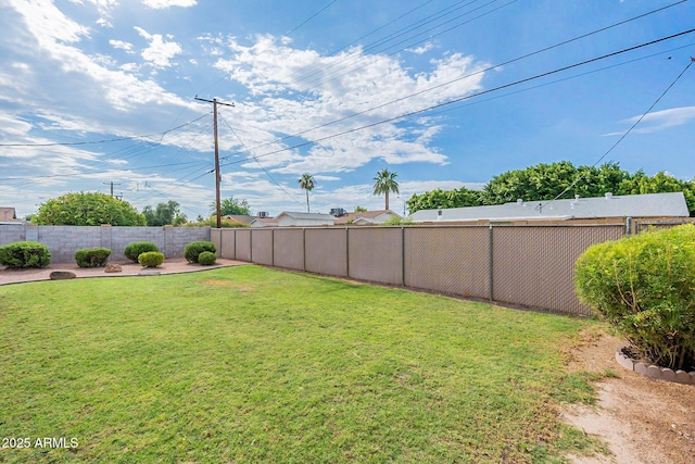 view of yard with a patio area