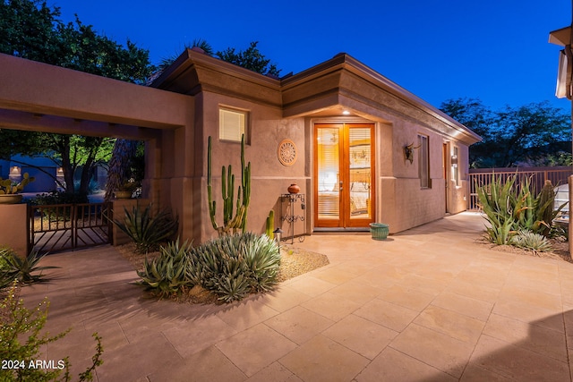 exterior space with a patio