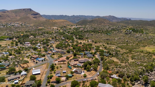 17696 W Foothill Rd, Yarnell, AZ 85362 - aerial overview of property's location featuring a mountainous background