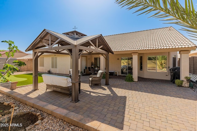 21335 N 64th Ave, Glendale, AZ 85308 - view of patio / terrace featuring a gazebo, fence, and area for grilling