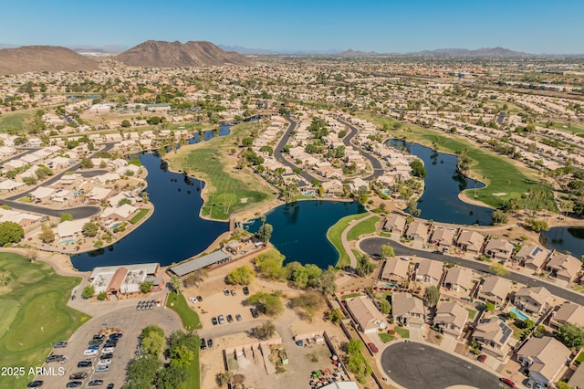 21335 N 64th Ave, Glendale, AZ 85308 - aerial view with view of golf course, a residential view, and a water and mountain view