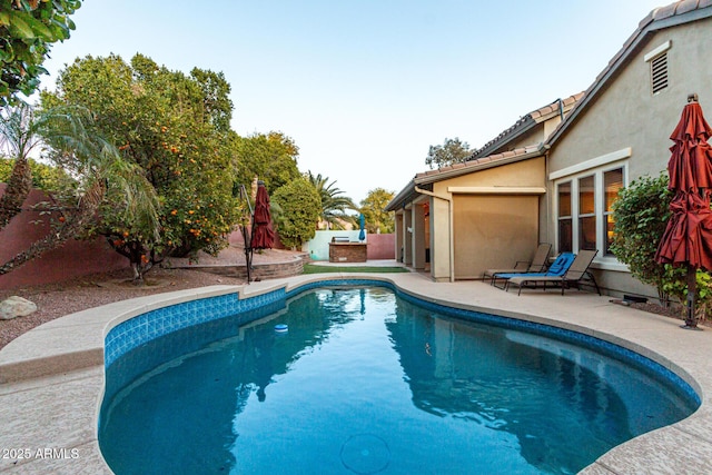 view of pool featuring a patio area