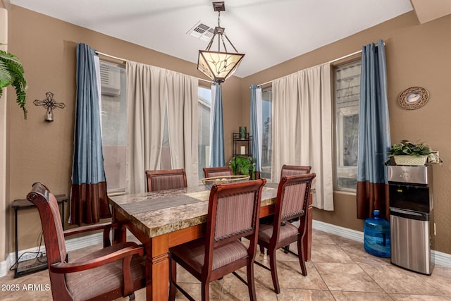 view of tiled dining area