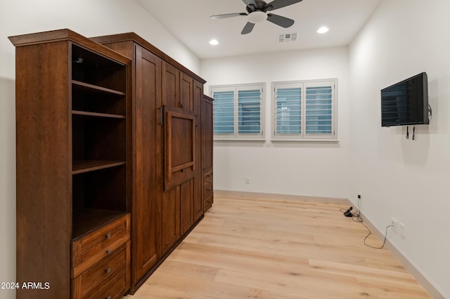 interior space with light hardwood / wood-style flooring