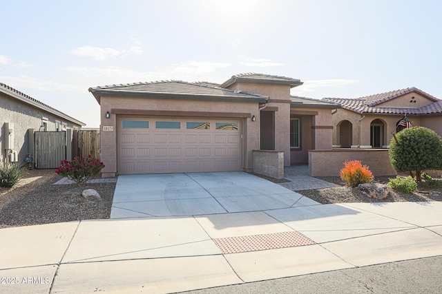 view of front facade with a garage