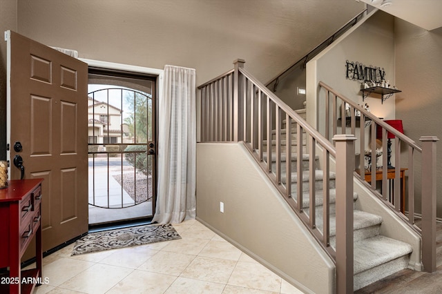 view of tiled foyer