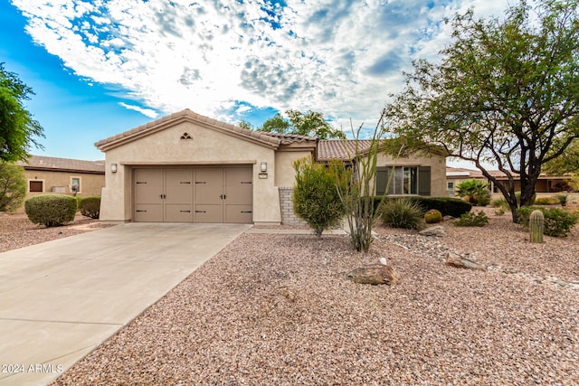 view of front of home featuring a garage