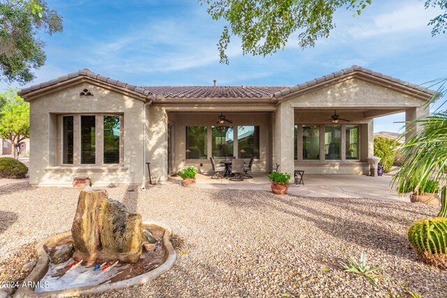 view of patio / terrace with ceiling fan