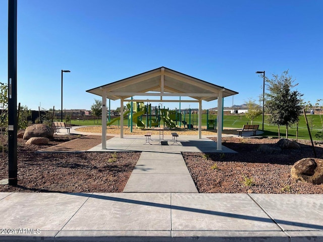 exterior space with a playground