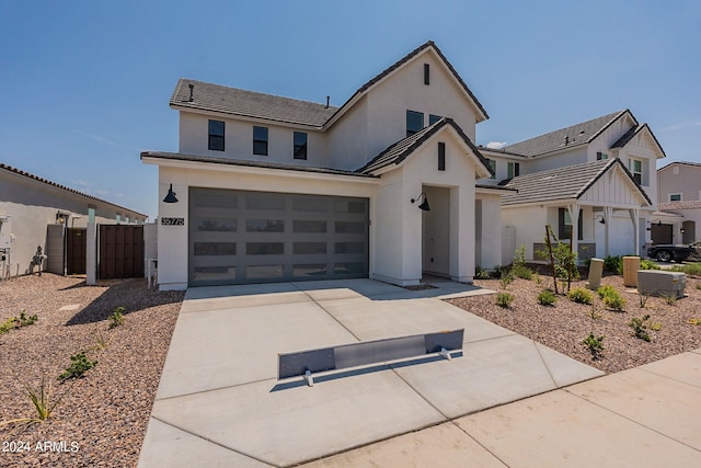 view of front facade with a garage