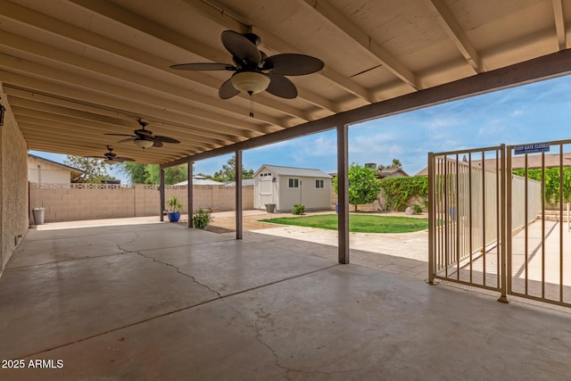 2210 W Tonto Ln, Phoenix, AZ 85027 - fenced backyard featuring a patio area and a ceiling fan
