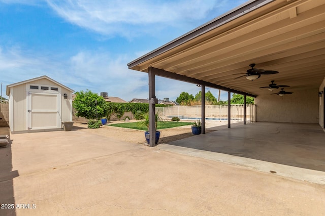 2210 W Tonto Ln, Phoenix, AZ 85027 - fenced backyard with a patio and ceiling fan