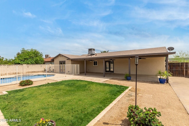 2210 W Tonto Ln, Phoenix, AZ 85027 - rear view of property with a ceiling fan, a patio area, and stucco siding
