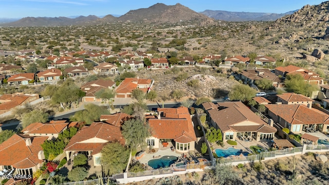 bird's eye view featuring a mountain view