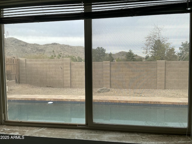 interior details with a mountain view