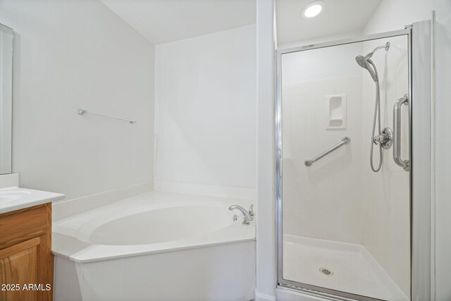 14000 N 94th St Unit 3198, Scottsdale, AZ 85260 - bathroom with vanity, a shower stall, and a bath
