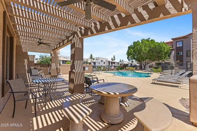 14000 N 94th St Unit 3198, Scottsdale, AZ 85260 - view of patio with a pergola and a community pool