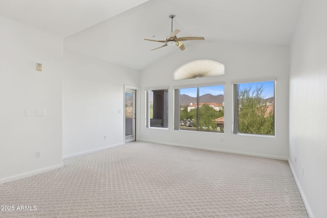 14000 N 94th St Unit 3198, Scottsdale, AZ 85260 - unfurnished room with carpet flooring, a ceiling fan, and high vaulted ceiling