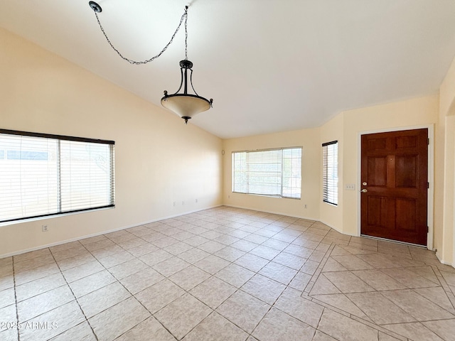 17371 N 86th Ave, Peoria, AZ 85382 - entrance foyer featuring light tile patterned flooring, vaulted ceiling, and baseboards
