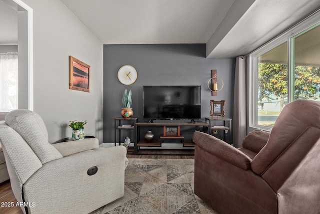 living room featuring hardwood / wood-style floors