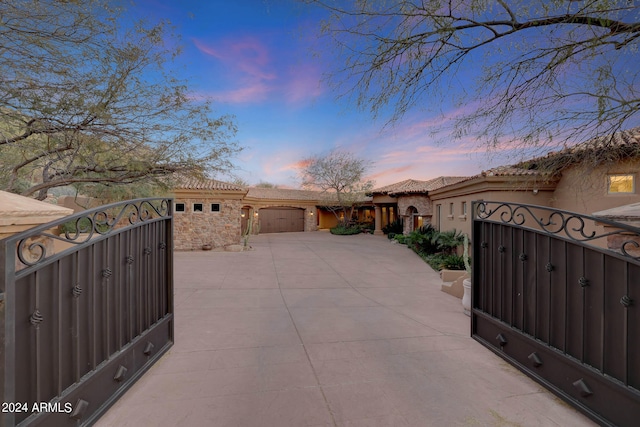 view of front of house featuring a garage