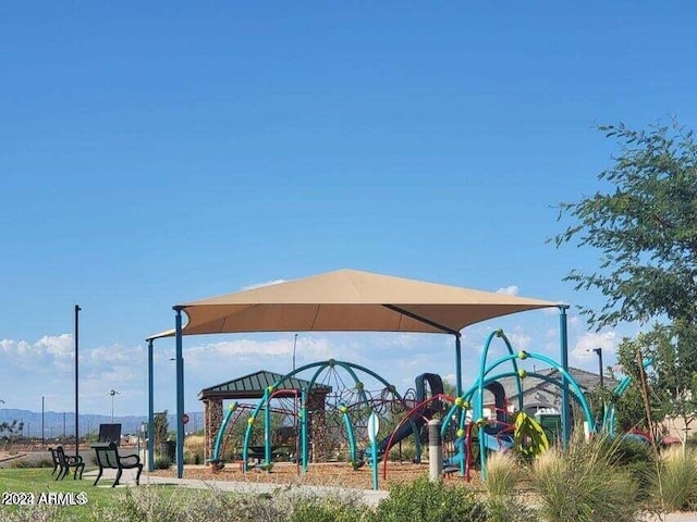 view of community jungle gym