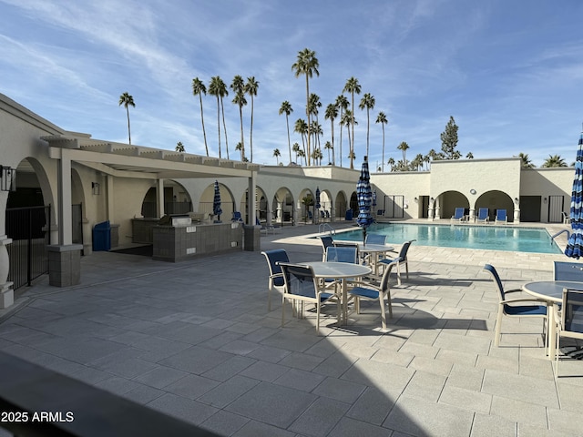 pool featuring a patio