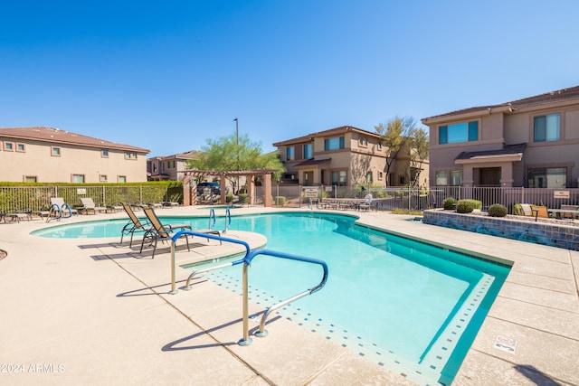 view of pool with a patio area