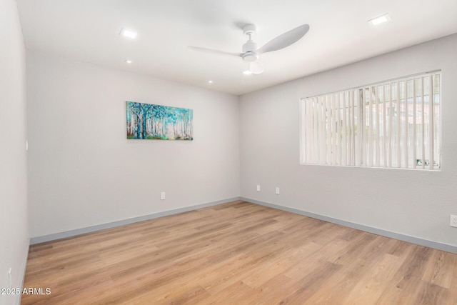 2062 S Emerson, Mesa, AZ 85210 - spare room featuring a ceiling fan, wood finished floors, and recessed lighting