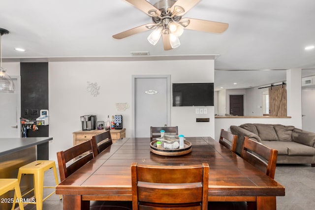 2062 S Emerson, Mesa, AZ 85210 - dining space with a ceiling fan and recessed lighting
