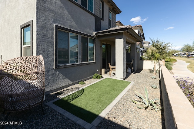 exterior space with a patio