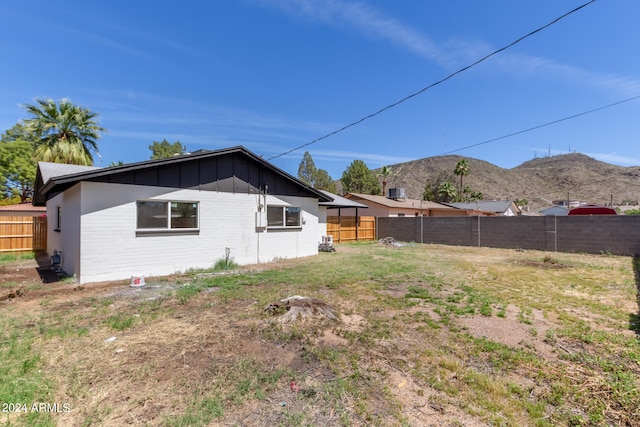 exterior space with a mountain view