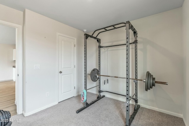 459 Brandeis Dr, Morristown, AZ 85342 - workout room with baseboards and carpet flooring