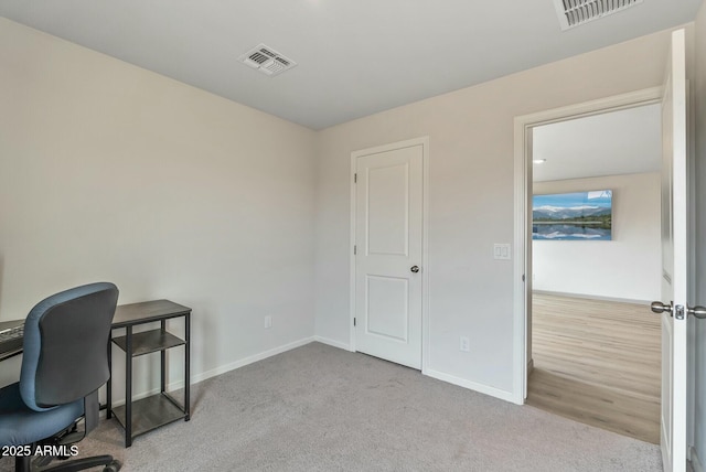 459 Brandeis Dr, Morristown, AZ 85342 - office area featuring baseboards, visible vents, and carpet