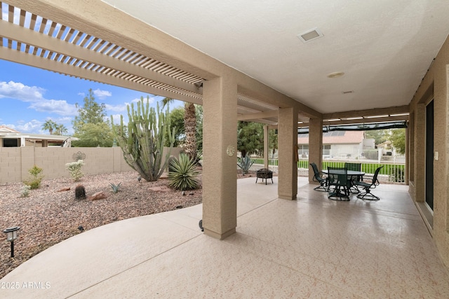 view of patio / terrace with a pergola