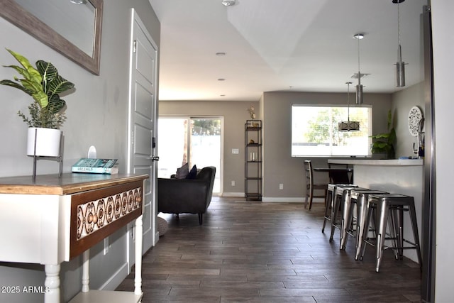7635 E Verde Ln, Scottsdale, AZ 85251 - interior space featuring dark wood-style floors and baseboards