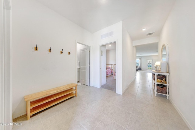 4911 N 193rd Ave, Litchfield Park, AZ 85340 - hall with baseboards, light tile patterned floors, and recessed lighting