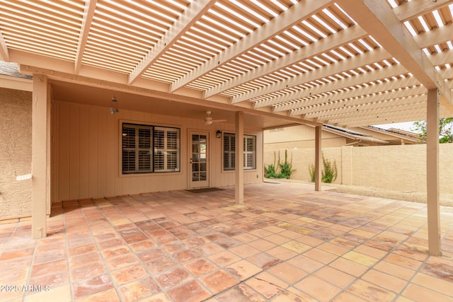 9845 W Behrend Dr, Peoria, AZ 85382 - view of patio with a pergola and fence