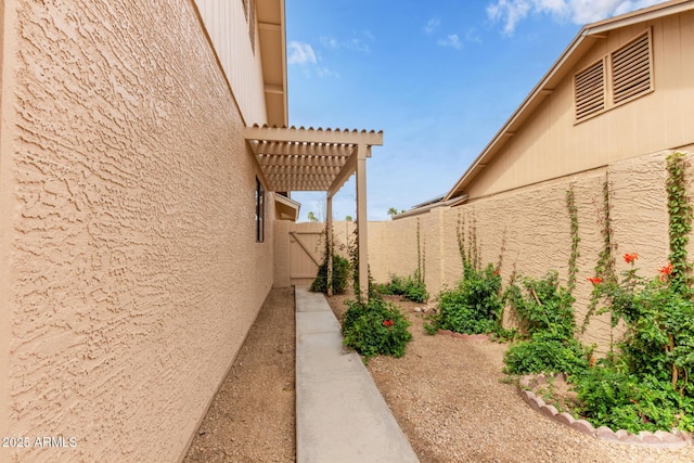 9845 W Behrend Dr, Peoria, AZ 85382 - view of yard with a pergola and fence