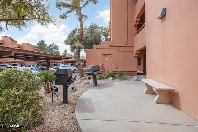 exterior space with grilling area