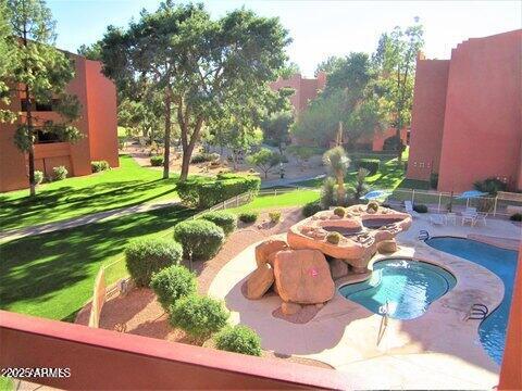 exterior space with a yard and a patio