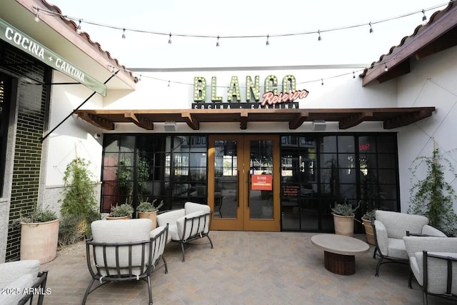 exterior space featuring a patio area and french doors