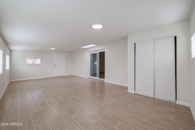 interior space with light wood-type flooring