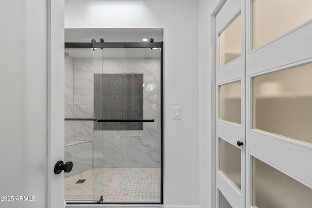 bathroom with walk in shower