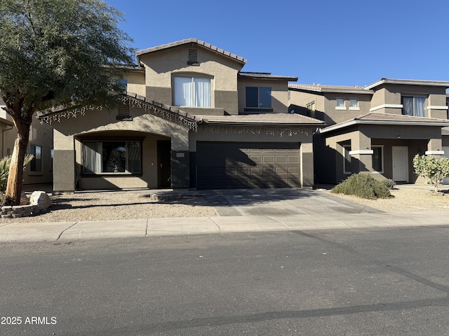 view of front facade with a garage