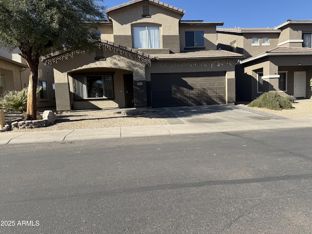 view of front facade featuring a garage